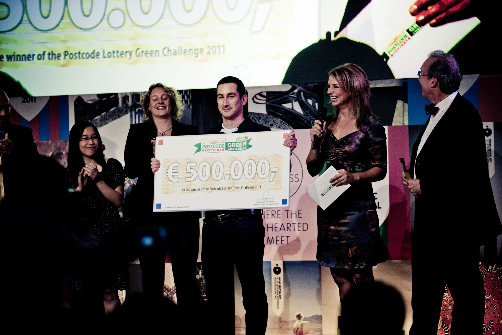 Nick Christy, CINTEP CEO with Green Challenge Winner's Cheque